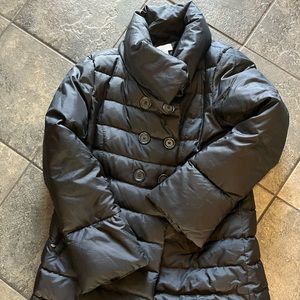 Woman’s loft black puffer dress coat size L